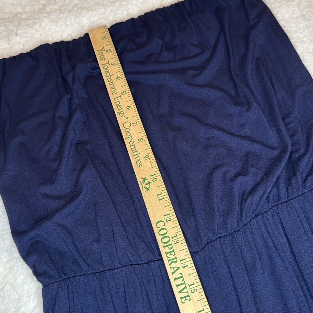 Tart navy strapless wide leg jumpsuit women’s size medium - Picture 9 of 15